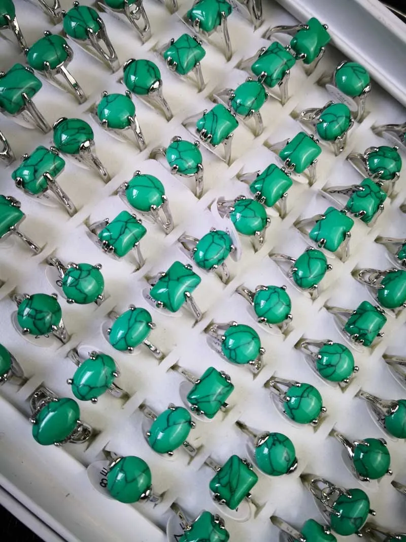Aliexpress.com : Buy 100Pcs Women's Green Stone Turquoise