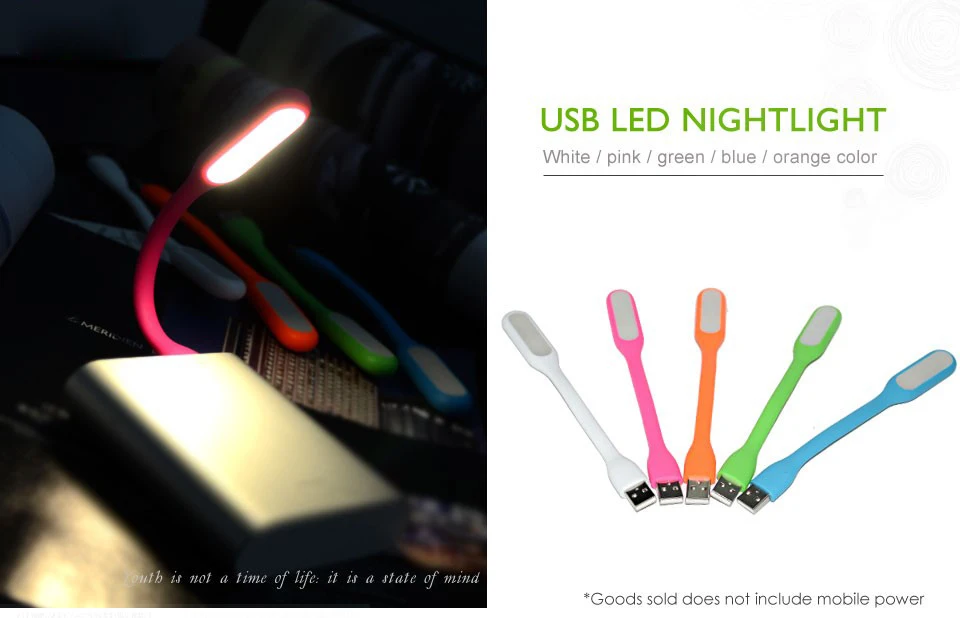 5 Colors USB Mini LED Night Light And Portable Detachable Fan Flexible Table Lamp Power Bank  Notebook  Computer Safety (1)