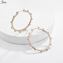JOOLIM антикварная Золотая и серебряная серьга-кольцо, легкие шикарные дизайнерские серьги для женщин, серьги