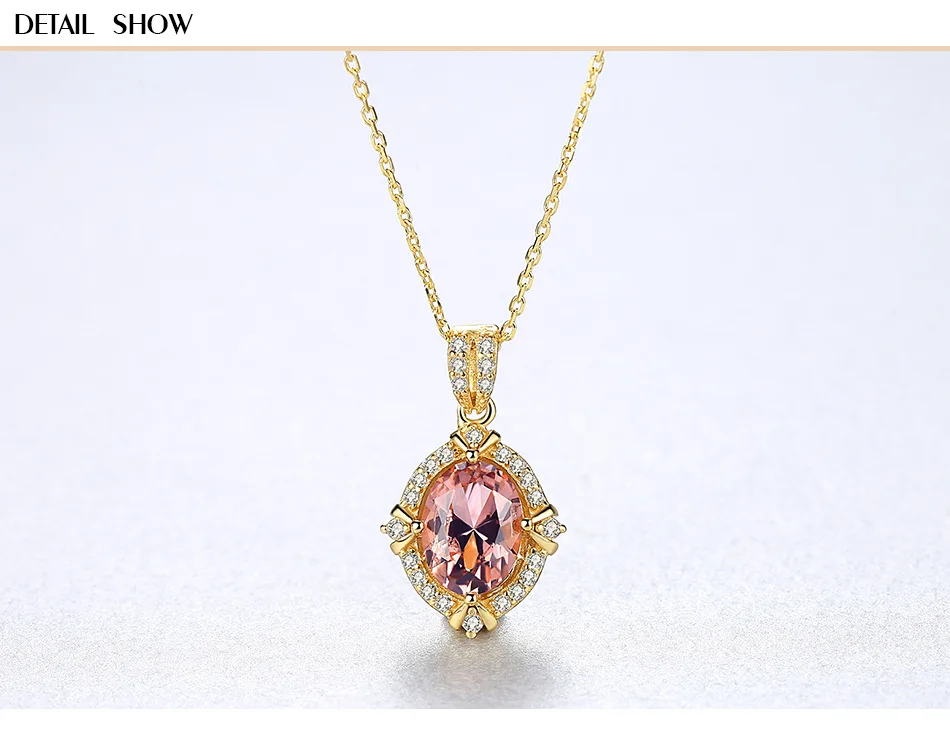 

S925 silver necklace inlaid color zircon fashion popular jewelry female necklace CS09