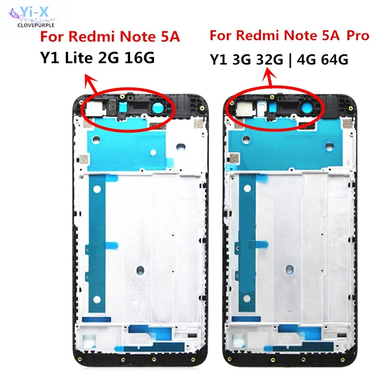 Средняя рамка для Xiaomi Redmi Note 5A Y1 Lite/ Pro Prime ЖК-дисплей с поддержкой средняя передняя
