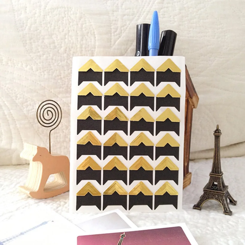 1 шт DIY винтажные Угловые крафт-бумажные наклейки для фотоальбомов рамка украшения Скрапбукинг