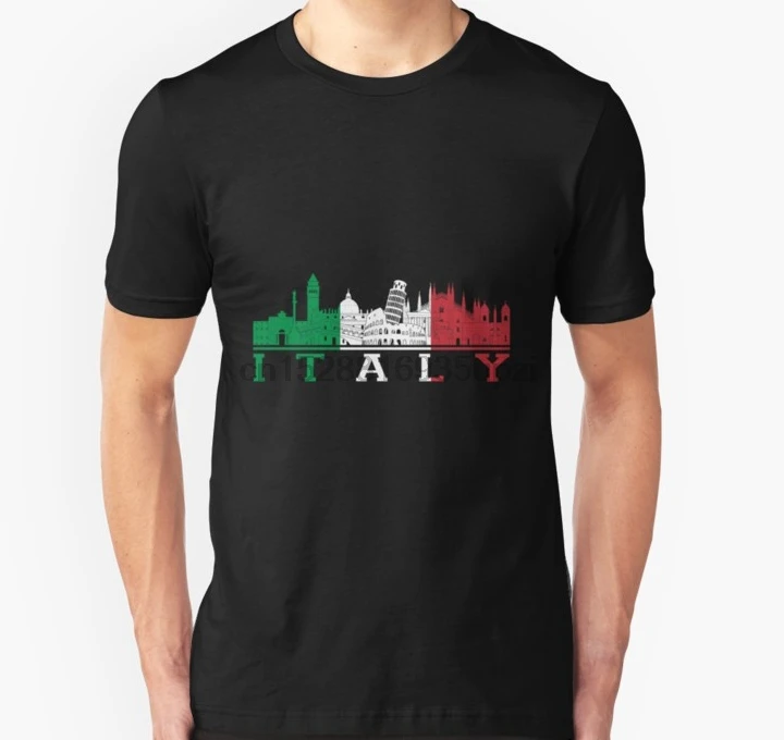 

Men Short sleeve tshirt Italian I Love Italy T Shirt Women t-shirt