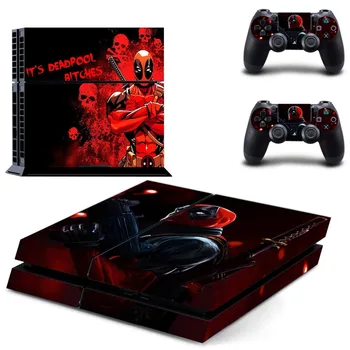 

PS4 Skin Sticker Decal Vinyl For Sony PlayStation 4 Console and 2 Controllers - Marvel Film Deadpool