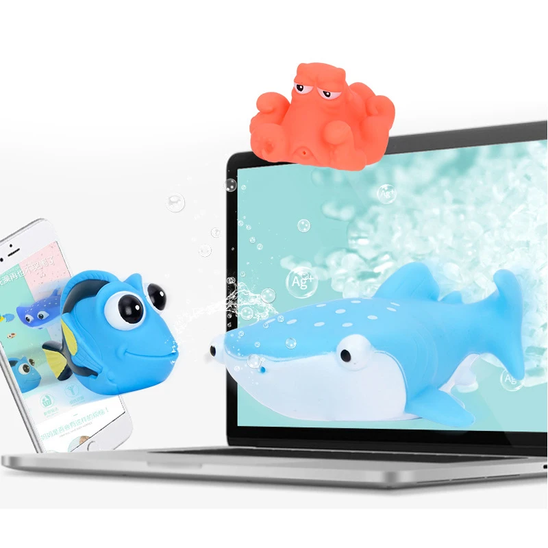 8 шт./компл. детские игрушки для ванной милые животные для детей ПВХ FloatKids Забавный мягкий резиновый плавающий спрей