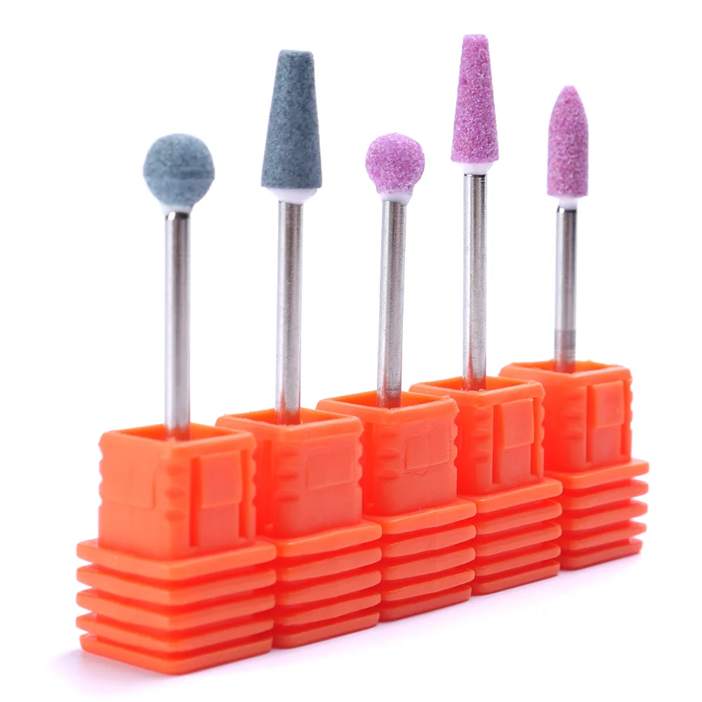 

Hot 1PC Pink Ceramic Nail Drill Bits Nail file Mill Cutter For Manicure Pedicure Nail Drill Machine Accessories Tools Nail Mill