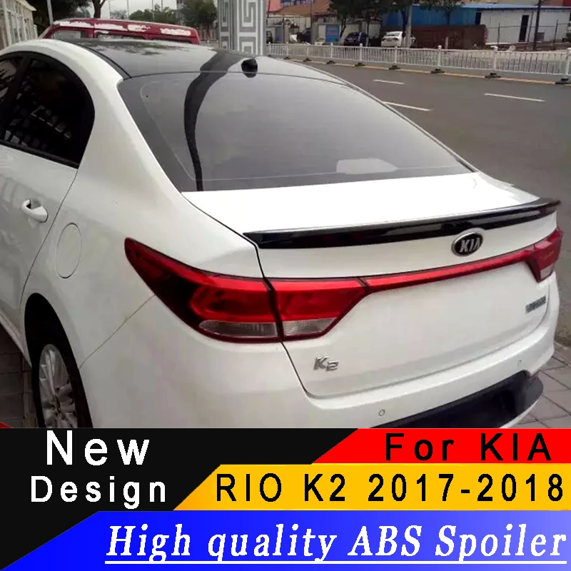 Для Kia Rio K2 спойлер высокого качества ABS заднего крыла праймер или любой цвет задний спойлер для KIA Rio k2