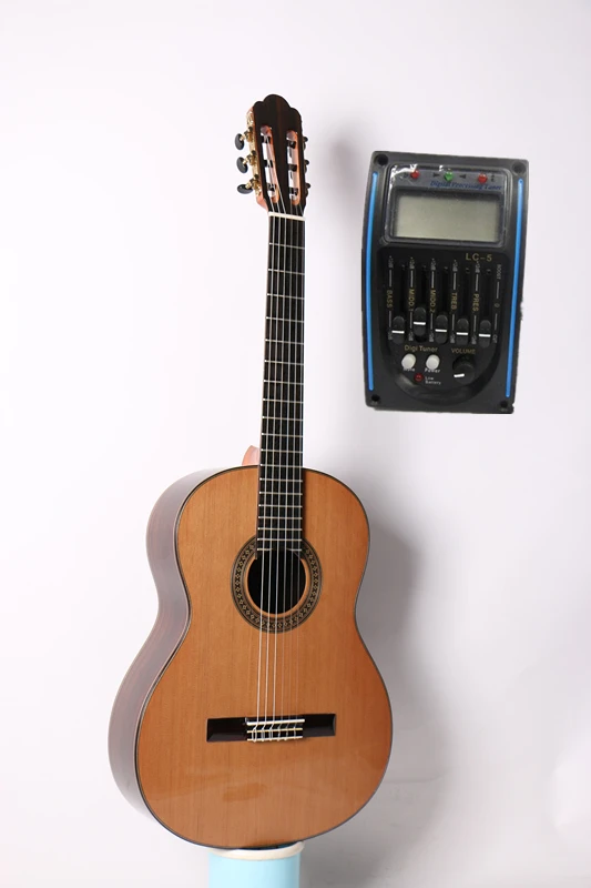 Finlay 39 inch Handmade Spanish guitar,With SOLID Cedar Top/Rosewood,with Nylon string,electic classical guitarras+hard case