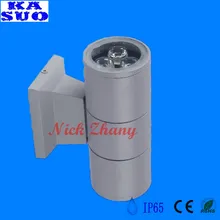 IP65 светодио дный 6 Вт бра двойной стороной вверх и вниз AC85-265V столб/капитель/балкон света Открытый водонепроницаемый алюминиевый светодио дный крыльцо лампа