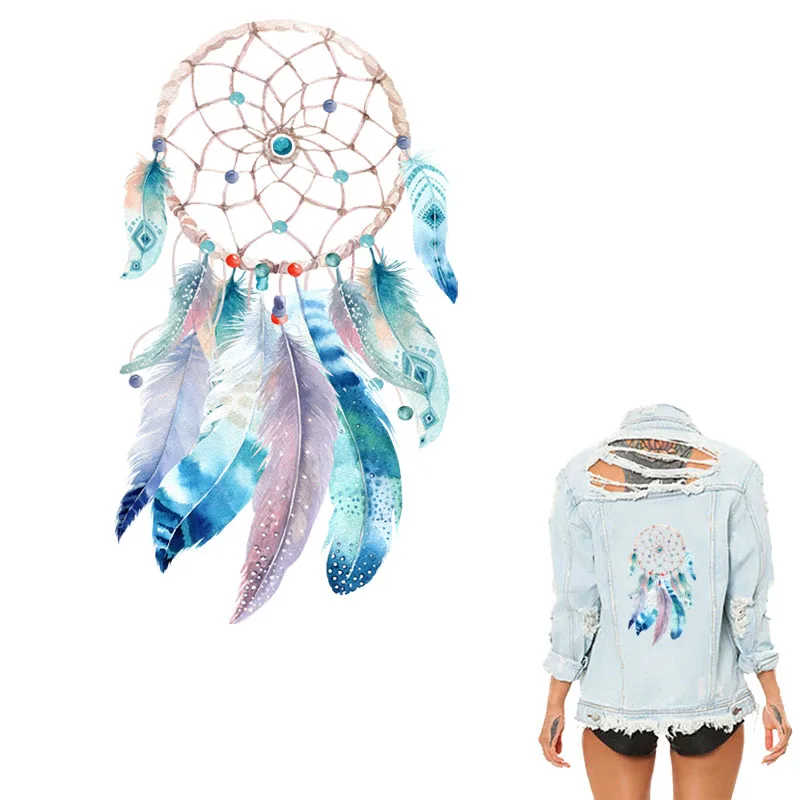 Термоаппликация в полоску для одежды с перьями|applique for clothing|iron appliquefeather patch |