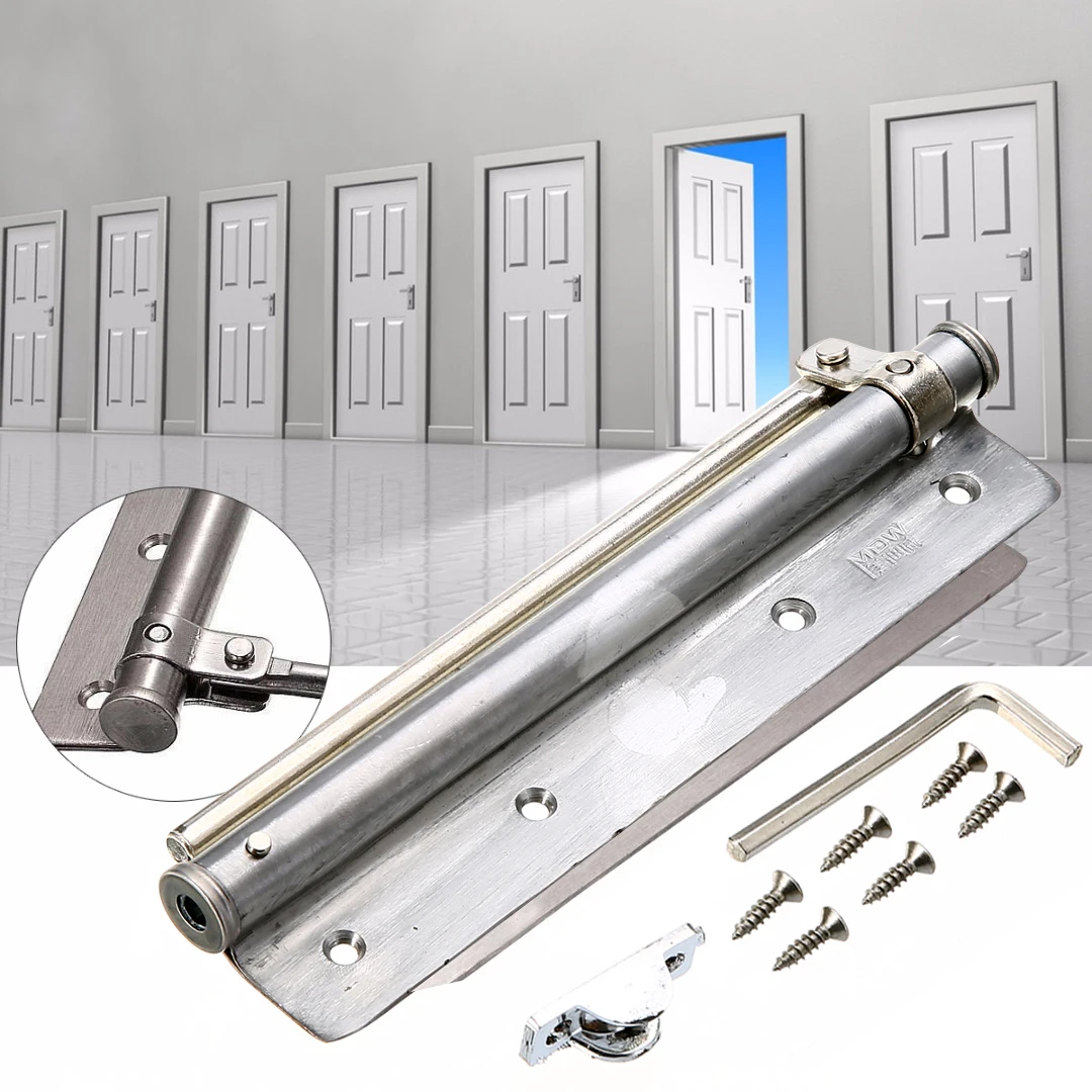 1pc Stainless Steel Adjustable Surface Mounted Auto Door Closer Fire Rated Auto Door Closing Mayitr New