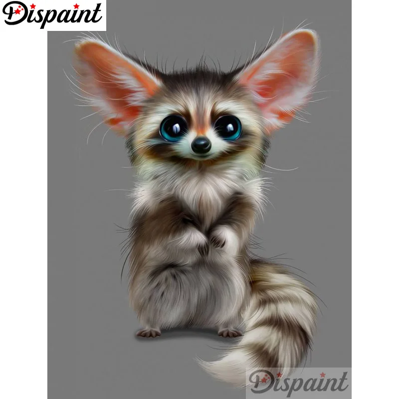 

Dispaint Full Square/Round Drill 5D DIY Diamond Painting "Big animal ears" Embroidery Cross Stitch 3D Home Decor A12328