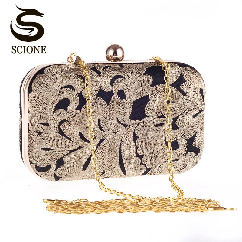 New arrival ladies gold evening bag crystal clutch chain bags high quality diamond wedding bags free shipping flower clutch CJ20