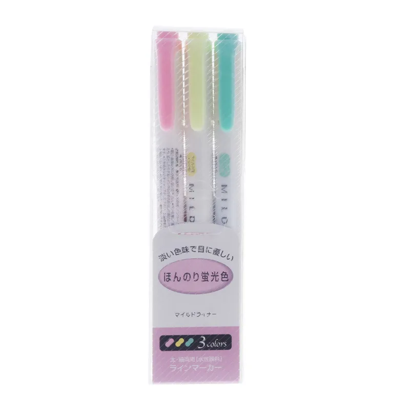 3 шт./5 шт. Японский творческий маркер с двойной головкой ручка флуоресцентные маркеры ручка рисунок милые школьные канцелярские принадлежности - Цвет: Fluorescent 3pcs