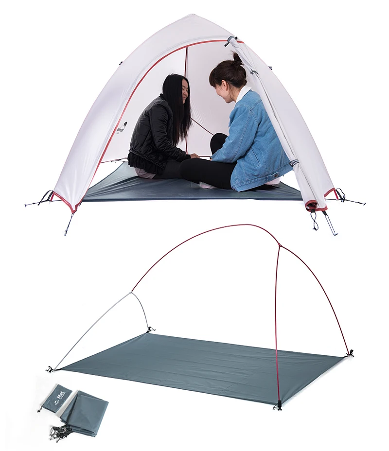 Naturehike Модернизированный облачный 1 2 3 Сверхлегкий тент отдельно стоящий 20D ткань 1-3 человека палатки для кемпинга с бесплатным ковриком