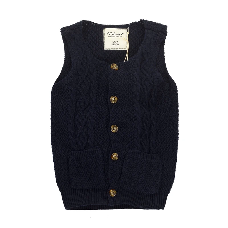 

MamaLove Autumn/Winter Sleeveless Boys Sweater for Boy Cardigan Childrens Sweater Thermal 2-9years Warm Children's Clothing