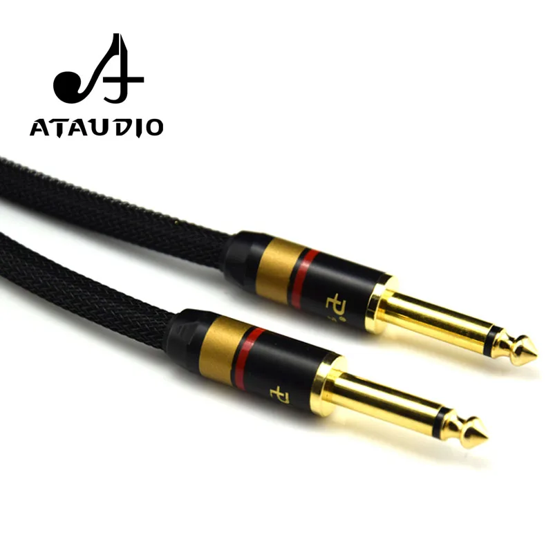 Кабель ATAUDIO HIFI MONO 6 5 мм 4N OFC 1/4 &quotJack 35 кабель Папа папа|6.5mm cable|male cablecable male |