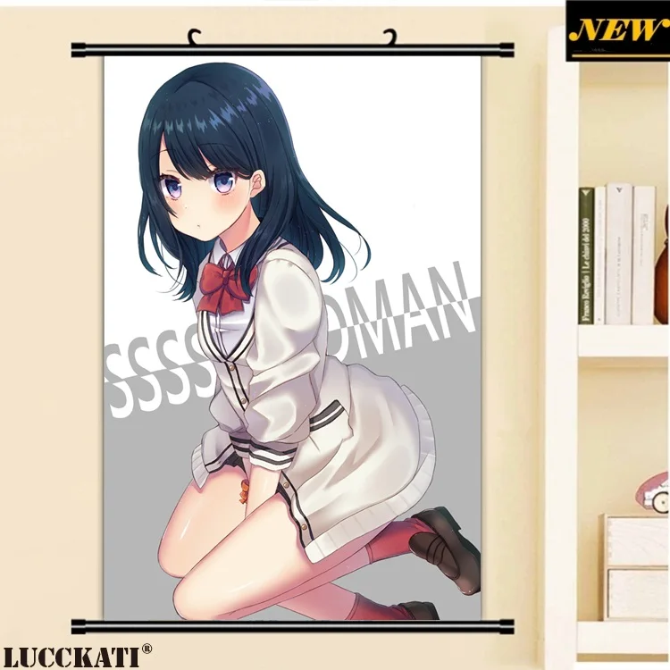 40X60 см SSSS. Gridman серия Rikka, трусики, сексуальные лоли бикини, задник, ножки, мультфильм, аниме, Настенная картина, прокрутка, холст, живопись, плакат