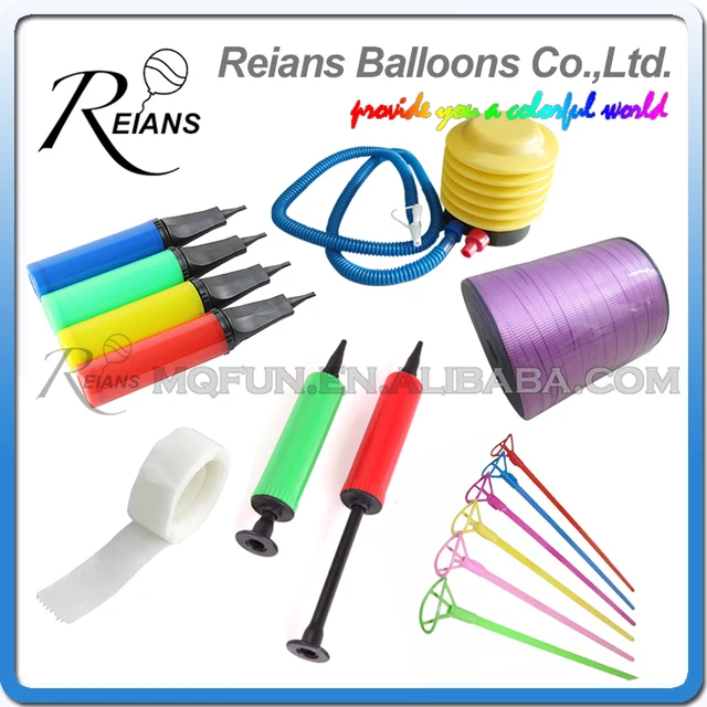 REIANS Removable glue dots Balloon partner attachment inflator hand push needle Ball Pump balloon stick holder accessories