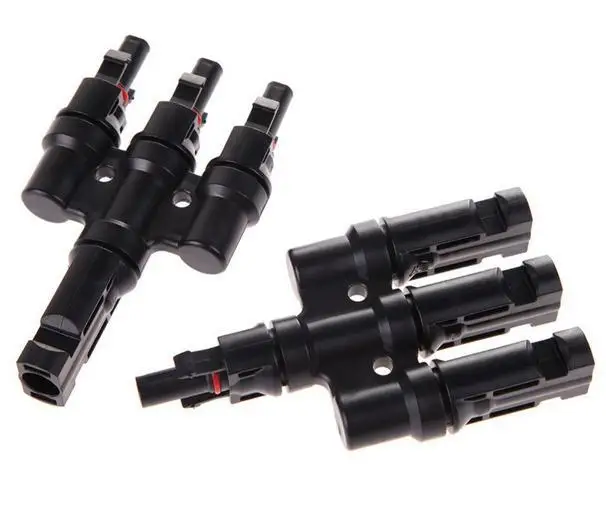 

1Pairs X MC4 3T Connector Male And Female MC4 3 Branch Solar PV System Panel Connector Waterproof IP67 Socket Plug