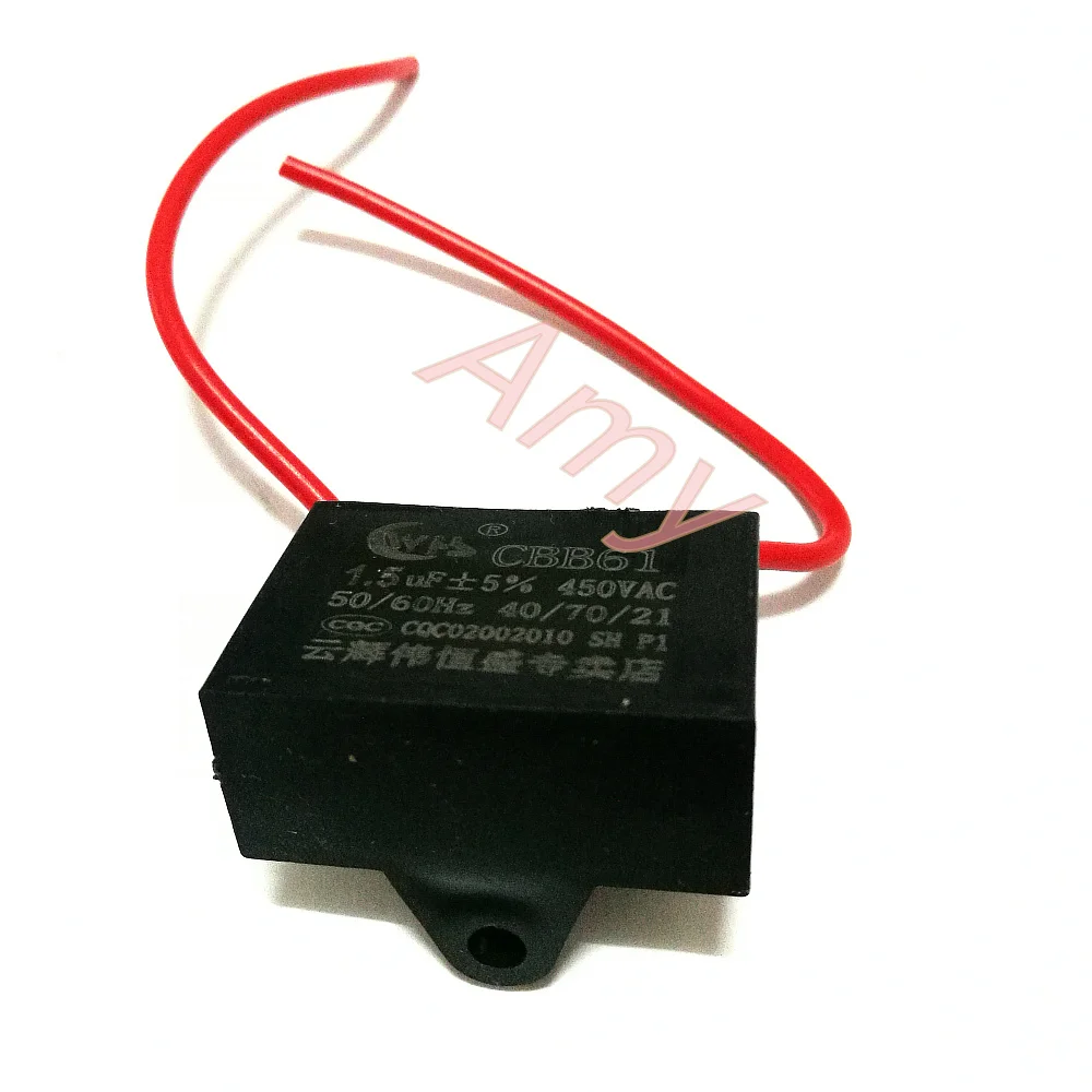 CBB61 fan capacitor start capacitor 1.5UF 450V fan motor air conditioning capacitor linein