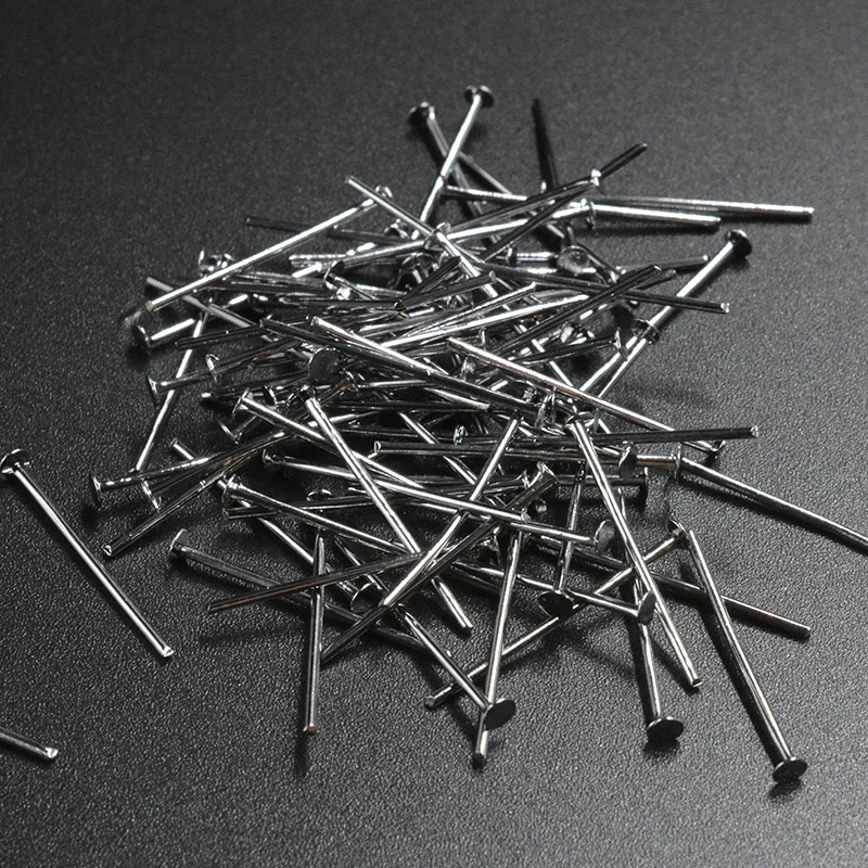 

200pc/lot 30mm Metal Flat Head Pins Needles Bronze Rhodium Gold silver color DIY Jewelry Findings Making Accessories