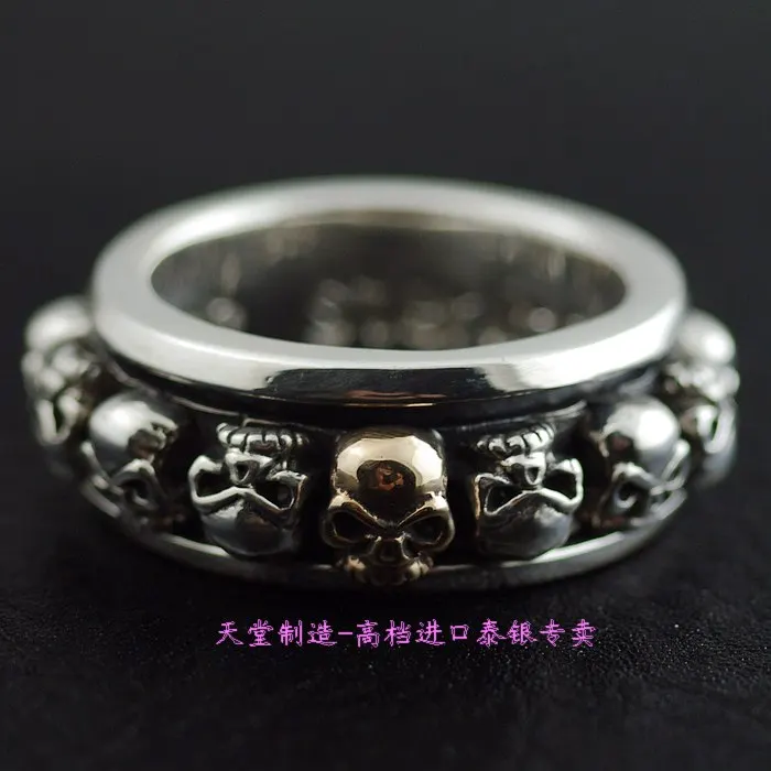 925 pure silver ring apotropaic transport ring skull