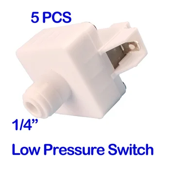 

5PCS 1/4" OD Tube with Buckle Reverse Osmosis Tank Low Pressure Switch For RO Water Aquarium System 1/4 inch hose connection