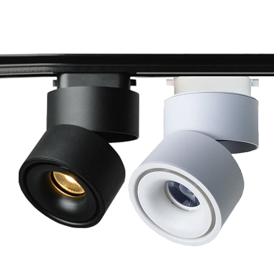 

Thrisdar Modern LED Track Light COB LED Spotlight 360+90 Adjustable Clothes Shop Store Mall Exibition Track Rail LED Spotlight
