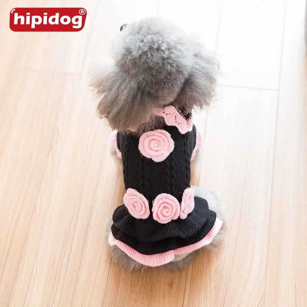 Buying Guide Hipidog Autumn/Winter Fashion Pink Black Dog Sweater