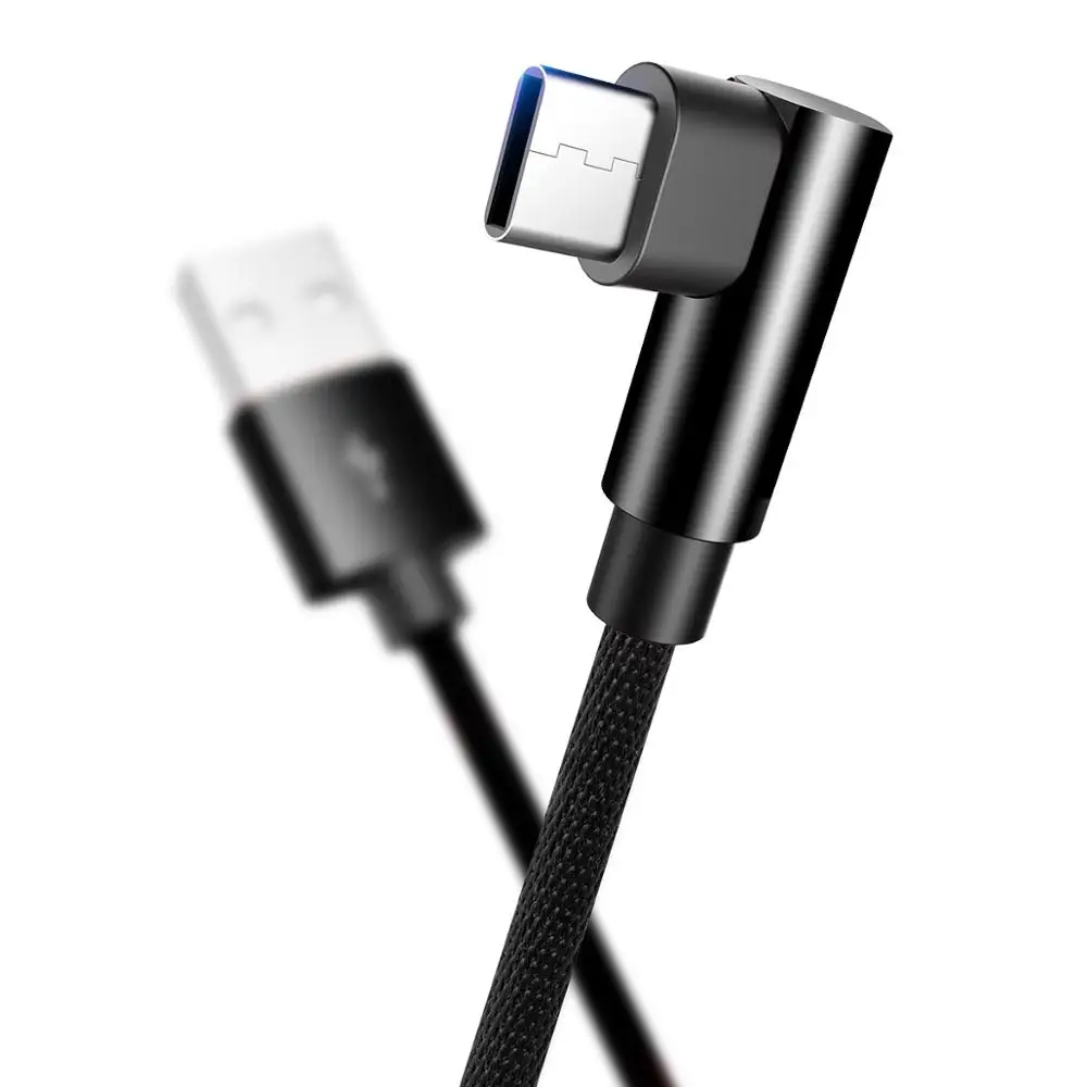 ROCK usb type-C кабель игровой кабель для samsung Galaxy S9 S8 Plus Note 8 C шнур 2.1A Быстрая зарядка type-C кабель для синхронизации данных - Цвет: Black 2