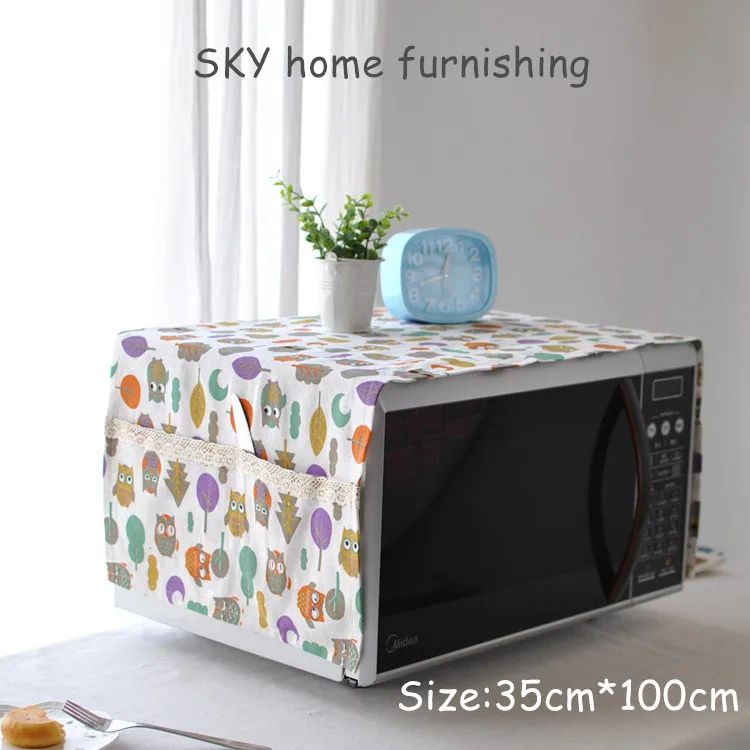 FREE SHIPPING new romantic style microwave oven cover with 2 pouch
