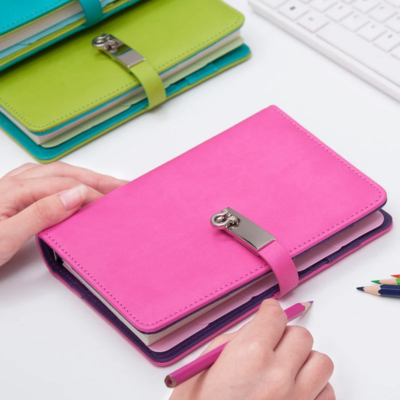 High Quality CAGIE Spiral Notebook 1PCS 6 Color A6 Travel Handbook High