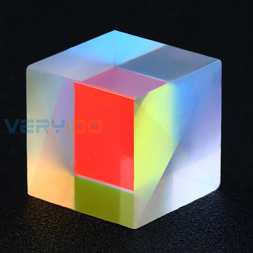 Galss дефектный оптический RGB Призма X-CUBE для физики учат художественное украшение 2,2 см