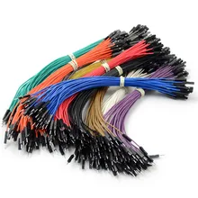 40Pcs 20Cm 2 54MM Double headed Female To Male Dupont Wire Random Color Jumper Cable For