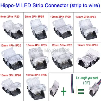 

5pcs/lot 2Pin 3Pin 4Pin 5Pin LED Strip Connector for Single Color RGB RGBW CCT Color LED Strip to Wire Connection Use Terminals