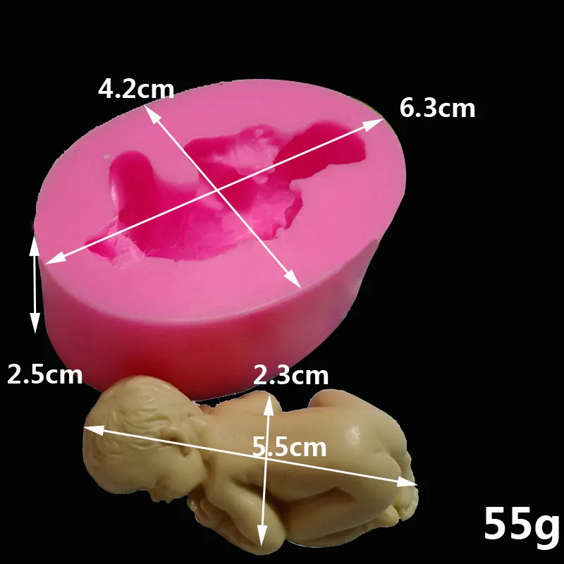 Для ручной работы силиконовая форма для мыла Прекрасный 3D спящий детский Шоколадный Торт помадка для выпечки декоративные приборы DIY печенье Новое поступление дизайн