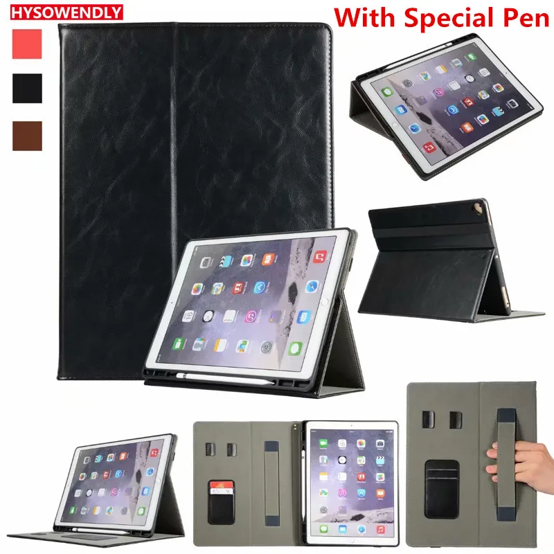 

HYSOWENDLY Ultra Slim Cases Covers for Apple iPad Pro 12.9 2015 2016 2017 12.9" PU Leather Tablet Folding Cases Auto Wake /Sleep