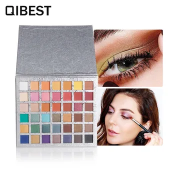

QIBEST NEW Glitter Eyeshadow Palette 42 Color Cosmetics Shiny Makeup Eye Shadow Pigment Shimmer Earth Colors Palette Eyeshadow