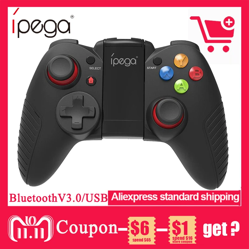 

IPEGA PG-9067 PG 9067 Bluetooth Gamepad Smart Game Controller with Holder for Android/ iOS/ Windows Tablet PC Smartphone