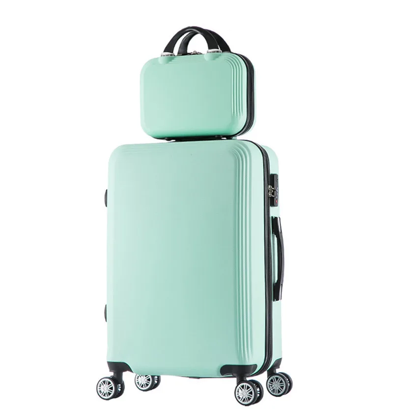 2 pcs/Set 14 inch cosmetic bag 20 inch students Travel luggage trolley