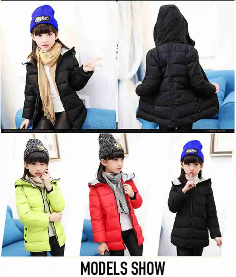 Детская зимняя куртка на подкладке из хлопка детская одежда теплая хлопковая Куртка парка для девочек, зимнее пальто для маленьких девочек