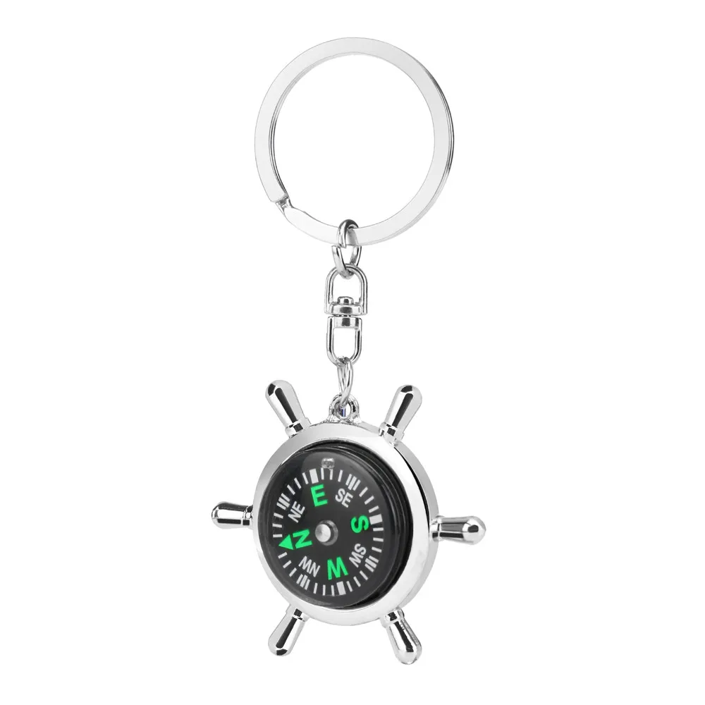 

Mini Micro LED Compasses Keychain Key Ring Flash Bright Flashlight EDC-Tool Outdoor Camping Hiking Portable Pocket Compass#y30
