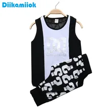 Модные комплекты одежды для мальчиков Дети жилет для маленького мальчика: футболка+ Короткие штаны 2 шт./компл. хлопок Детские летние комплекты От 3 до 6 лет JT1-01