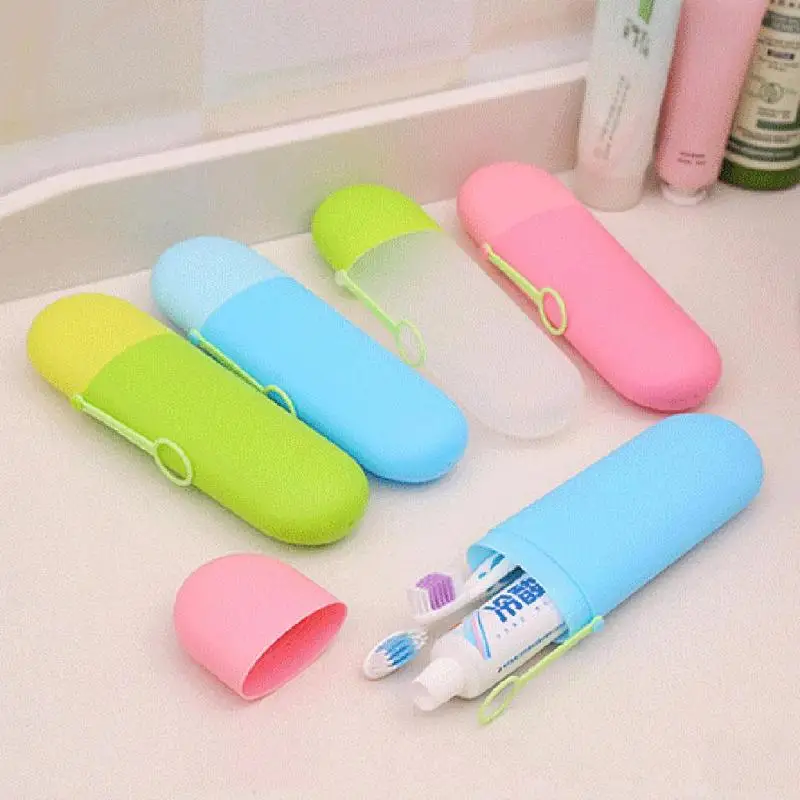

Portable Travel Toothbrush Box Toothpaste Holder Cup Wash Toothbrush Container Cartridge Protector Sleeve Box Bathroom Products