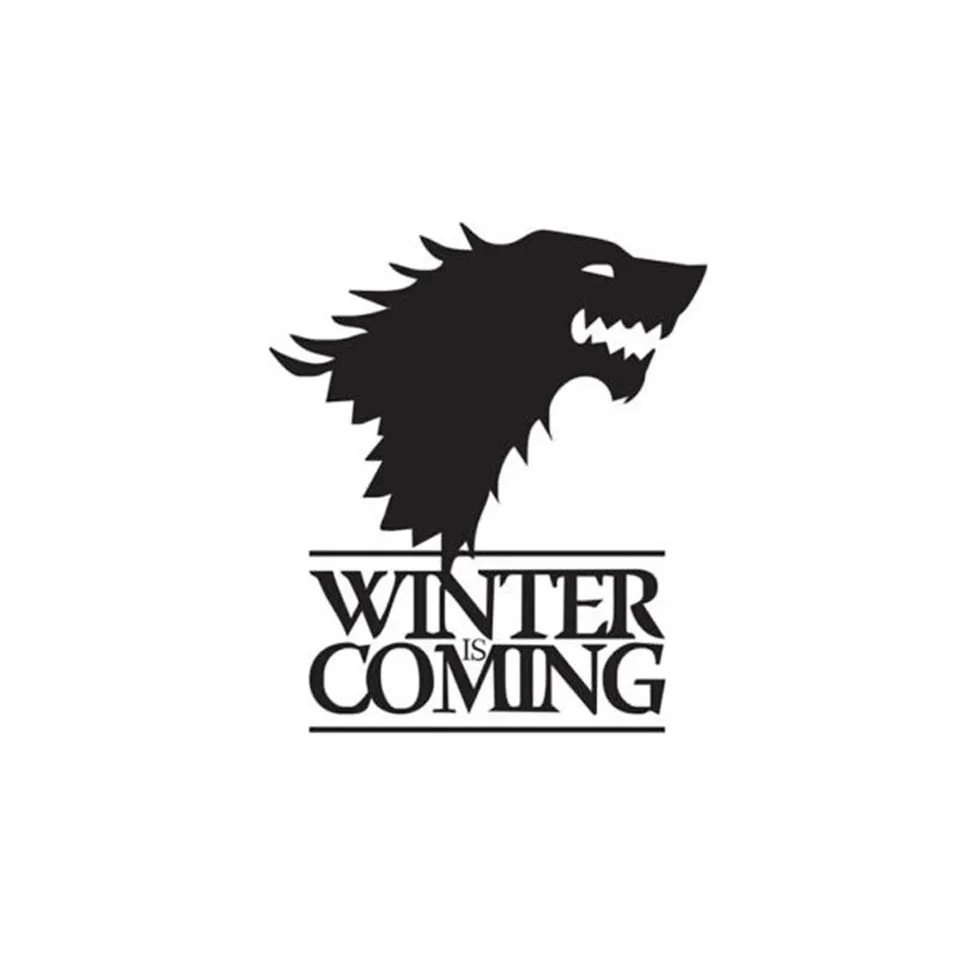 8.3CM9.5CM Car Styling Winter Is Coming To Remind Funny Vinyl Car Stickers Blackwhitelaser (2)