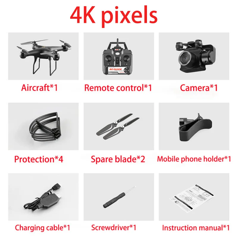 Черный S32T 4K Дрон с камерой вращающийся HD Квадрокоптер с 1080P Wifi FPV Дрон Профессиональный Дрон полёт 20 минут RC вертолет - Цвет: Черный