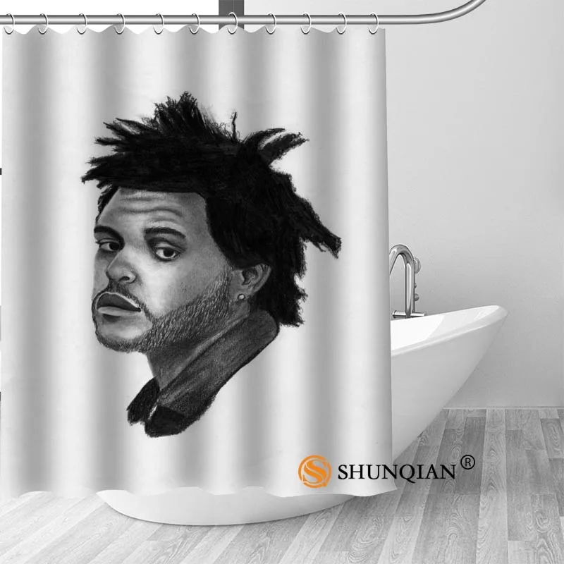 Weeknd душ Шторы Ванная комната украшения для дома Водонепроницаемый ткань Шторы душ Шторы A18.1.3 - Цвет: 2