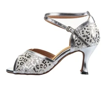 Wholesale Ladies Girls White Leopard Print Ballroom Latin Samba Salsa Ceroc Tango Dance Shoes All Size