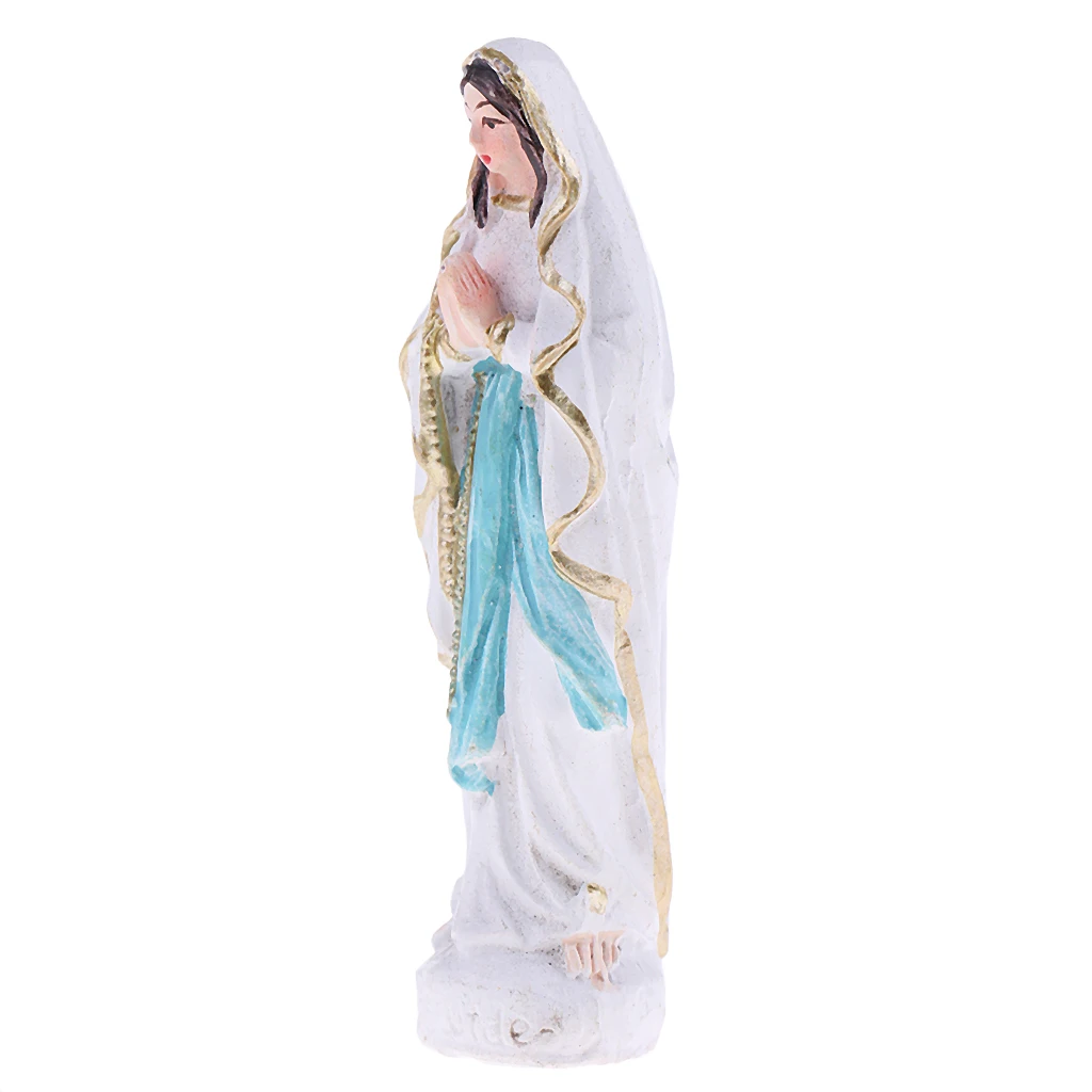 Resin Virgin Mary Figure Statue Model Miniature for Sandplay Sand Table Game Layout Accessory 2.75inch